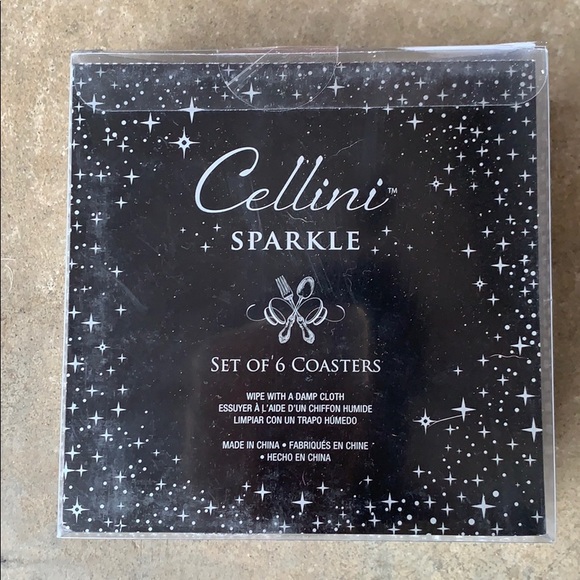 Cellini | Coasters Set of 6 NIB - Picture 2 of 6